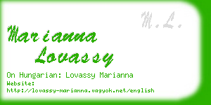 marianna lovassy business card